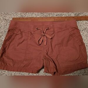 A.N.A. Womens Knit Tie Waist Shorts Size 10 Chutney (Rust)